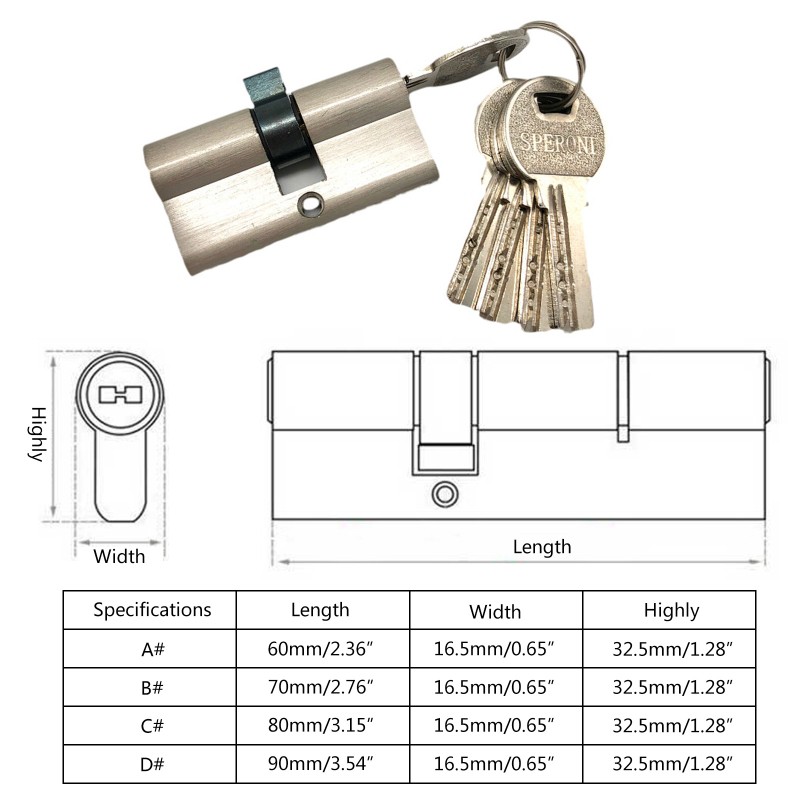 SUP Double Open Lock Door Window Security 60 70 80 90mm Key Anti-Theft Door Lock