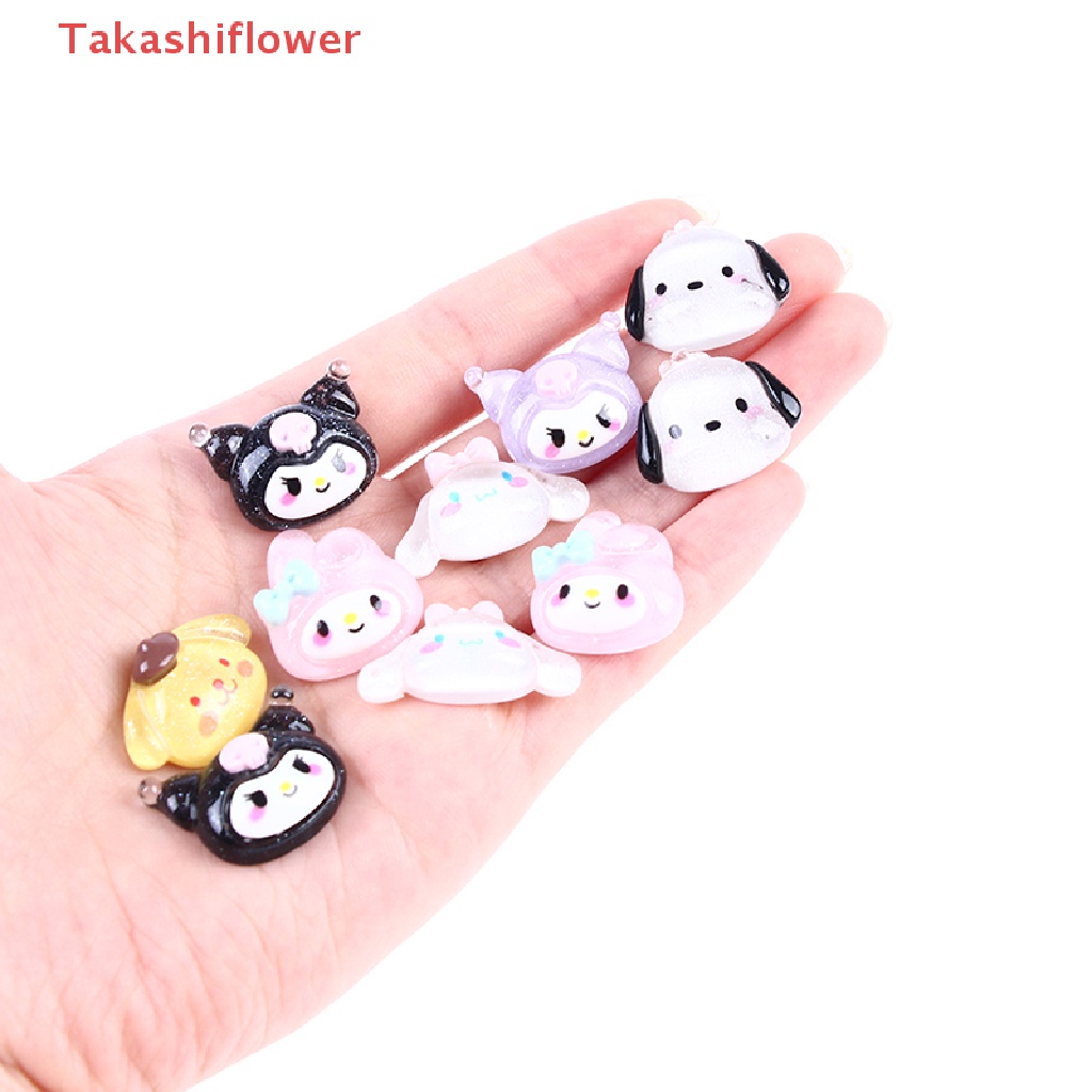 Set 10 Phụ Kiện Trang Trí Điện Thoại / Tủ Lạnh Hình Nhân Vật Anime Sanrio DIY