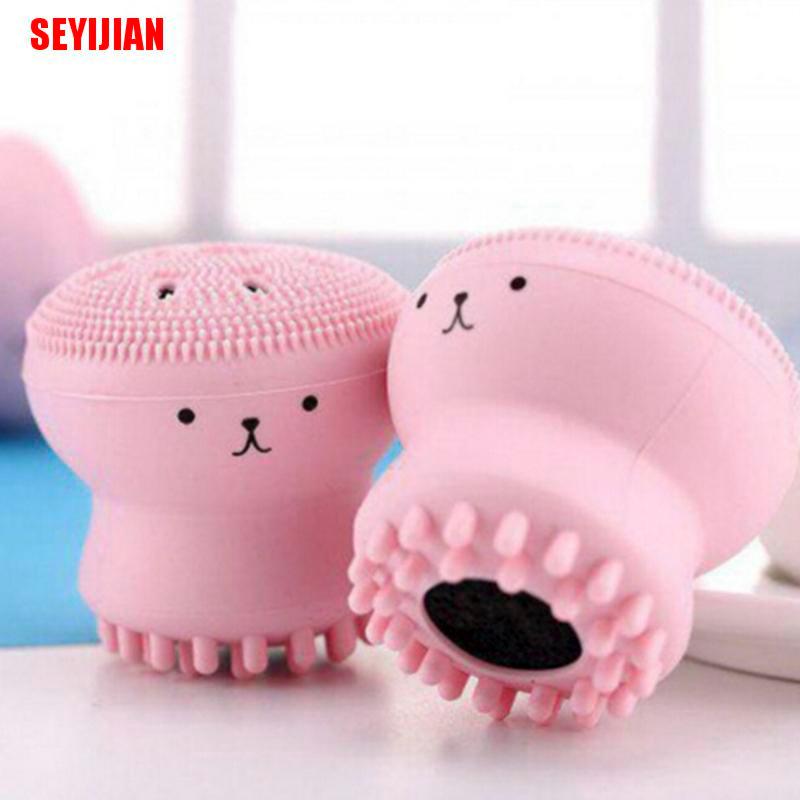 Miếng Rửa Mặt Silicone Hình Bạch Tuộc Nhỏ Xinh