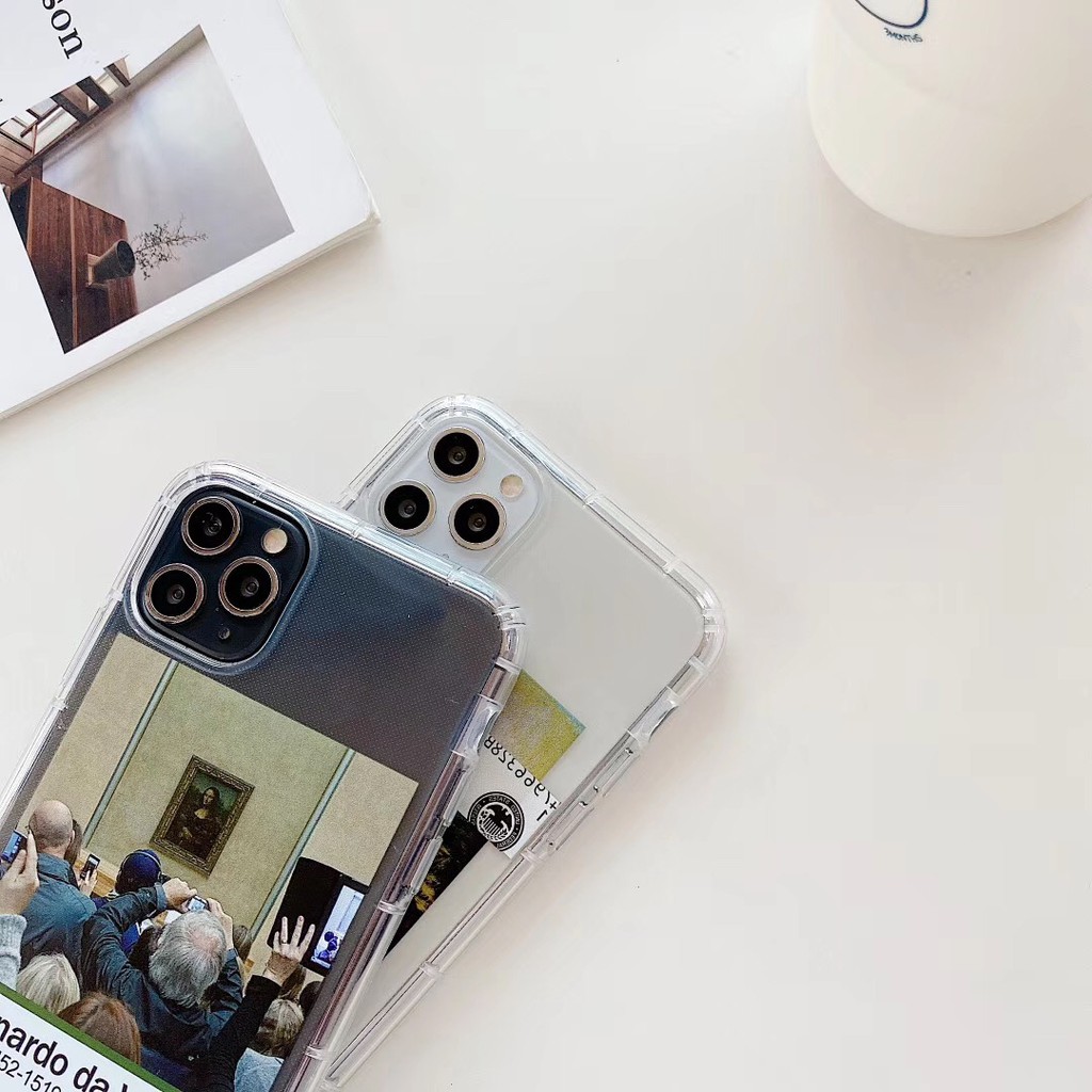 Ốp điện thoại mềm in hình nàng Mona Lisa dễ thương cho iPhone12 12mini 12promax 11 11Promax 7Plus 8 8+ X XR XS max | BigBuy360 - bigbuy360.vn