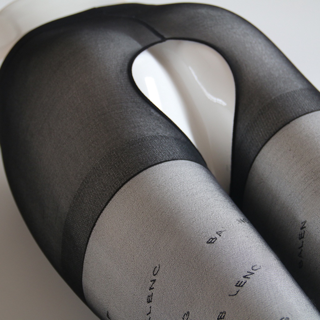 DUNEA Quần tất mỏng chống trượt in chữ thời trang cho nữ