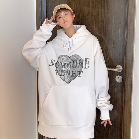 ZHELIHANGFEI Áo Nỉ Nữ Dài Tay Có Mũ Thời Trang Hàn