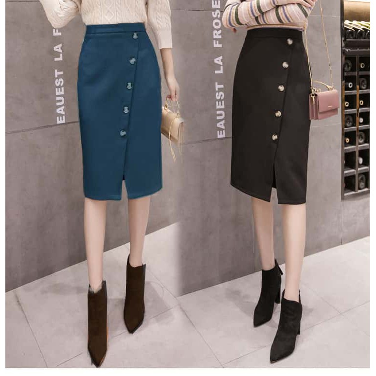 CHÂN VÁY MIDI PHỐI NÚT FASHION | BigBuy360 - bigbuy360.vn