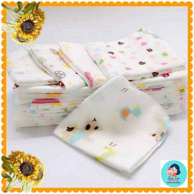 Combo khăn lau hạ sốt Dolphin xô sữa 3 lớp xuất nhật 30×30 dành cho trẻ 0M+ 3M+ an toàn cho trẻ sơ sinh