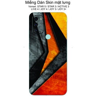Miếng Dán skin mặt lưng Vsmart  STAR 5 / STAR 3 / ACTIVE 3 / LIVE 4 / JOY 4 / JOY 3 / JOY 3+ Chống trầy xước...