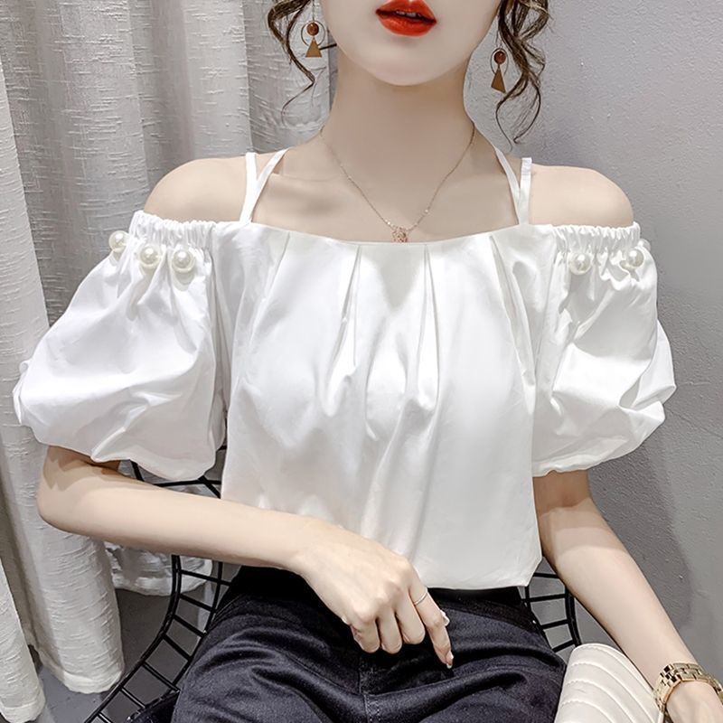 Áo Một Bên Vai Dáng Rộng Phong Cách Hàn Quốc 2022 Thời Trang Cho Nữ