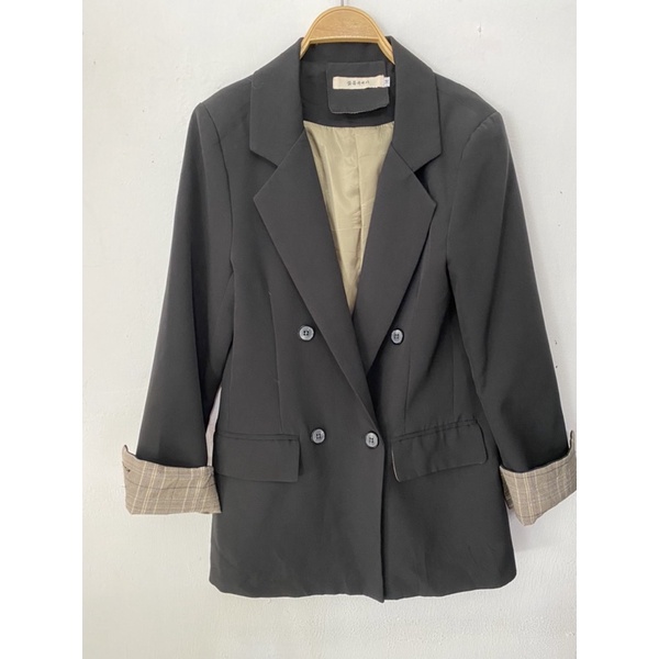 Áo 2hand blazer nữ 2 lớp phong cách Hàn Quốc, Áo vest nữ blazer khoác ngoài đẹp
