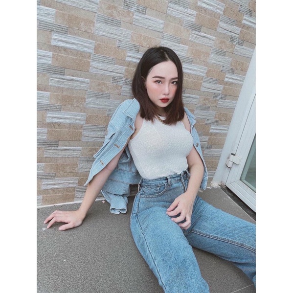 áo len sát nách dệt kim vai nhỏ basic (bz235#)