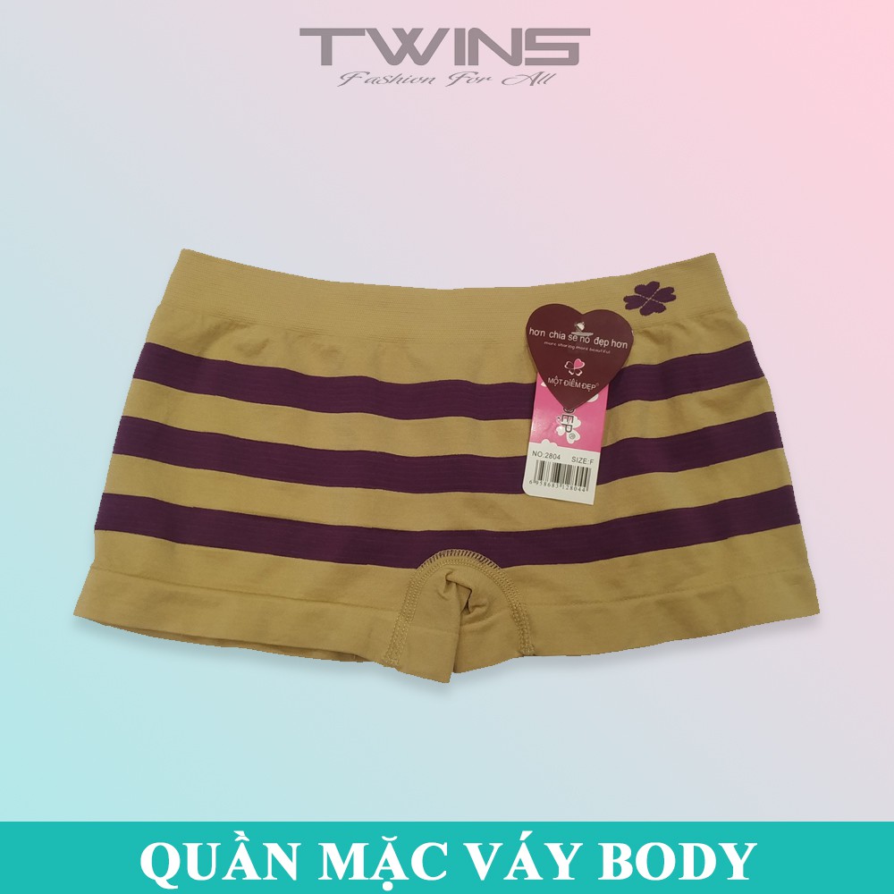 Quần lót mặc trong váy nữ họa tiết sọc ôm mông chống cuộn chất thun mềm mịn thoáng mát siêu co giãn freesize dưới 65kg