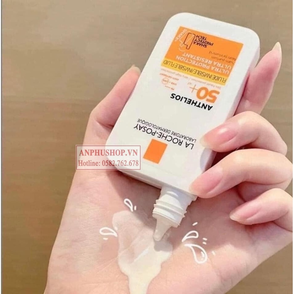 ( Hàng chính hãng )Kem chống nắng La Roche-Posay Anthelios Fluide Invisible SPF50+ 50ml dạng sữa