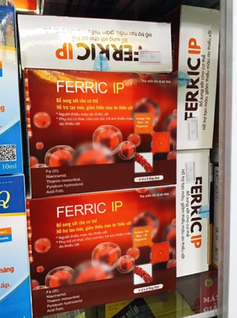 FERRIC IP 50mg – giảm nguy cơ thiếu máu do thiếu sắt (hộp 20 ống