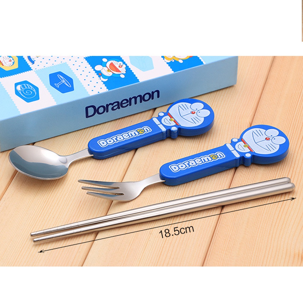 Set Thìa đũa inox Hoạt hình đáng yêu cho bé bền đẹp