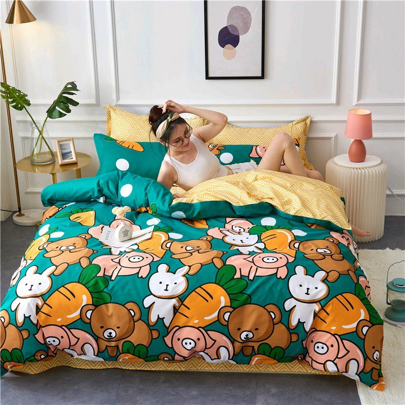 Cotton Poly Nhập Khẩu - Động Vật Cam SP001273