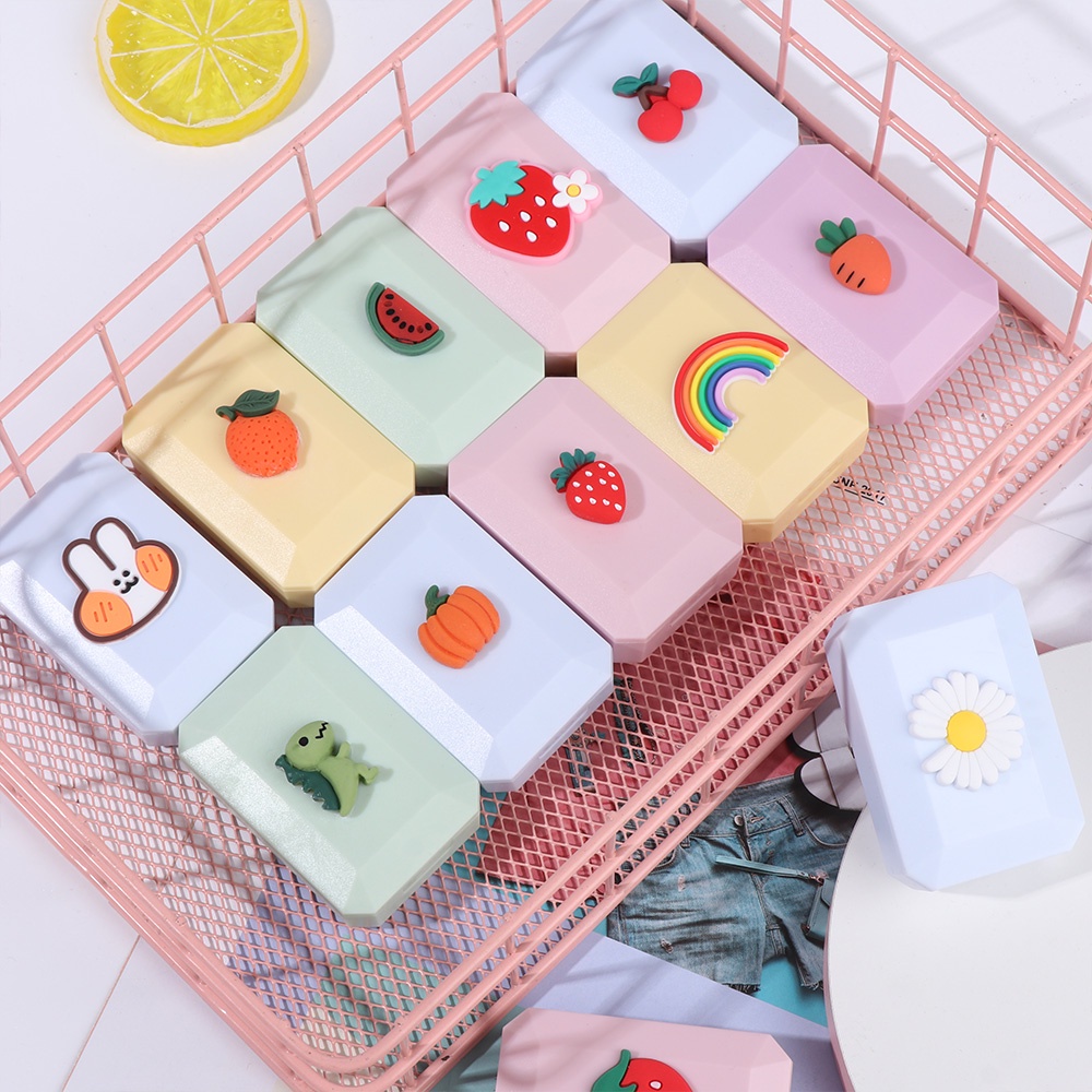 [Hàng mới về] Hộp đựng kính áp tròng có gương dễ thương và tiện lợi khi đi du lịch