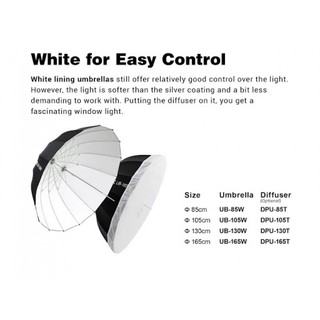 Dù UB130W hắt sáng sâu white parabolic