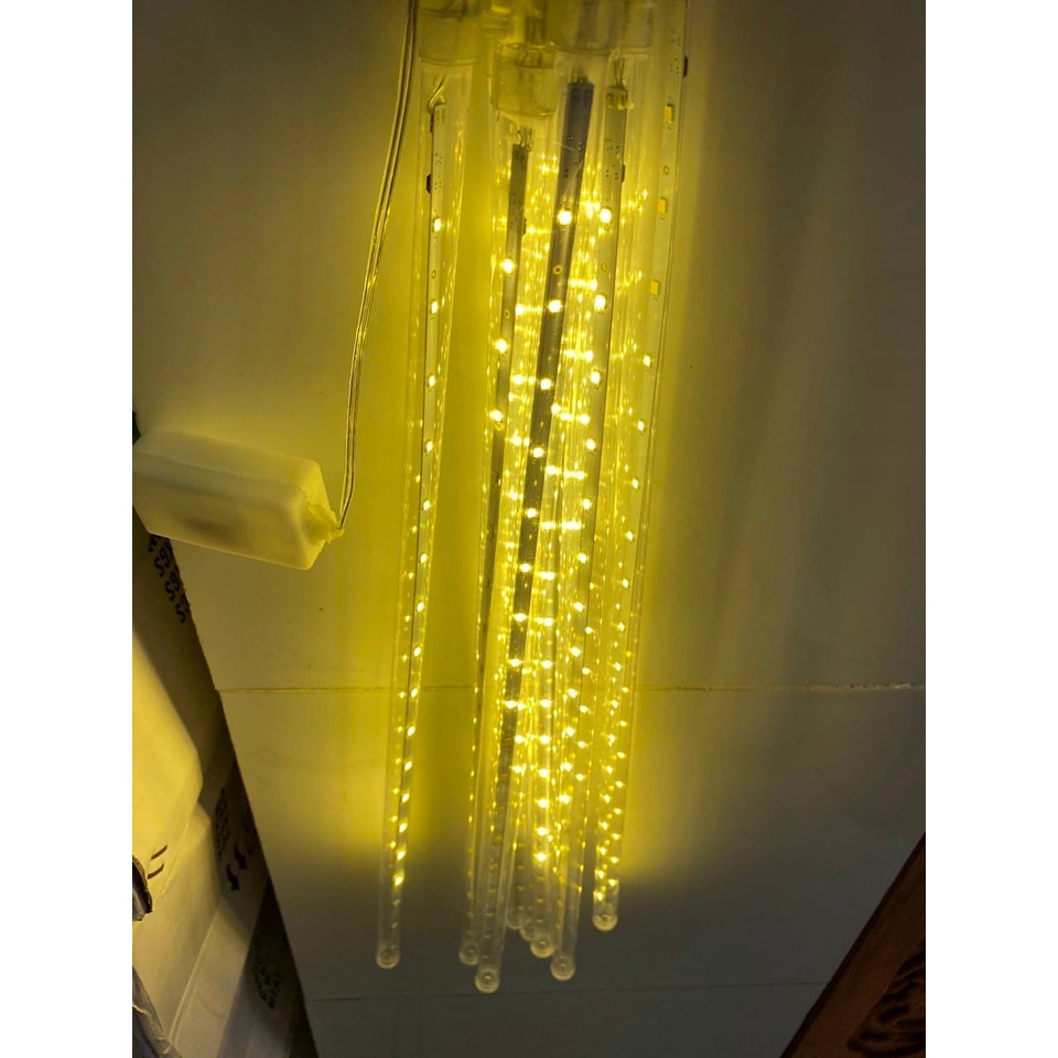 Đèn LED Sao Băng Chống Nước Bộ 8 Ống Đèn Led 50 CM, Đèn Thả Hiệu Ứng Mưa Sao Băng Treo Thả Ngoài Trời 1 Cây 50Cm