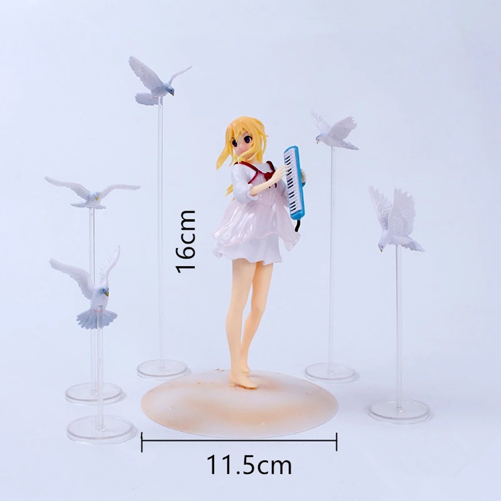 EPOCH Japanese Figurine April is your lie Car Decoration Action Figure Gong Yuan Xun Anime Collectible Model Toys Girl figure PVC Liggen In April Kaori Miyazono