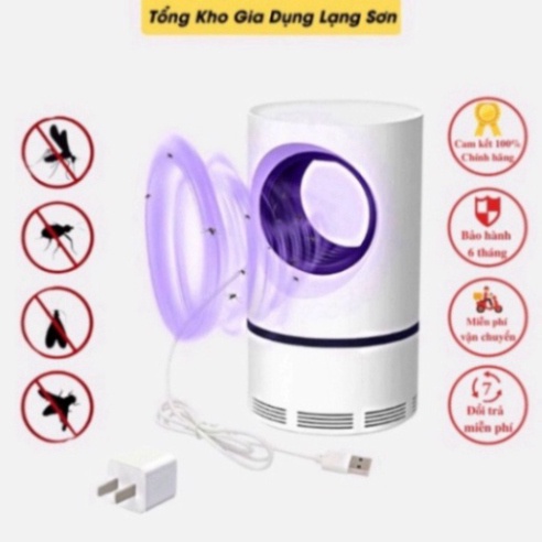Đèn bắt muỗi hình trụ cổng Usb - Máy bắt muỗi ruồi thông minh diệt côn trùng bảo vệ sức khỏe gia đình