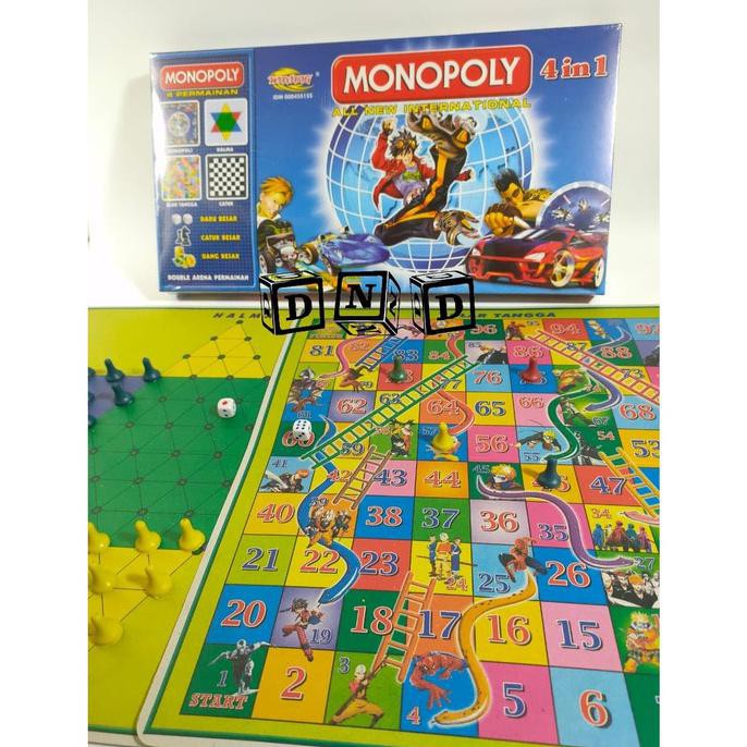 Bộ Cờ Tỉ Phú Monopoly 4 Trong 1 Cho Gia Đình