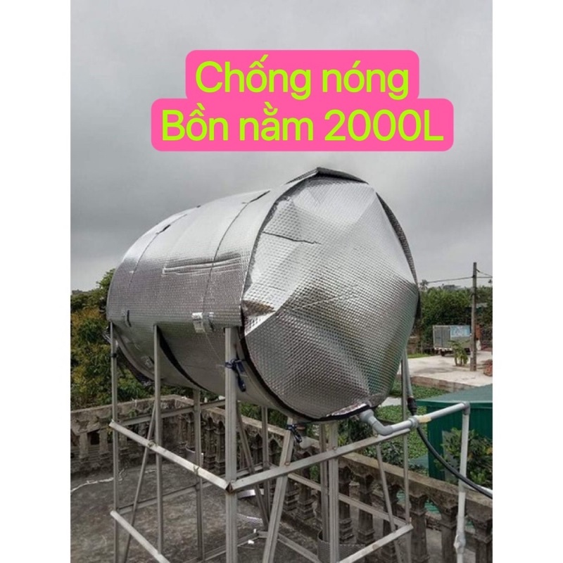 Chống nóng bồn nước loại nằm ngang, bồn dung tích 2000L, bảo hành 6 tháng
