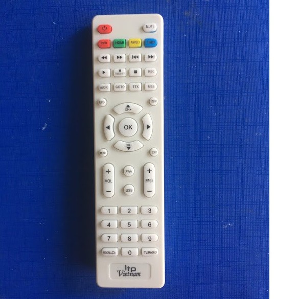 combo 3 cái Remote Điều khiển đầu thu LTP màu trắng ,Remote đầu thu ITP Vietnam.Bảo hành 6 tháng .Tặng kèm pin AA