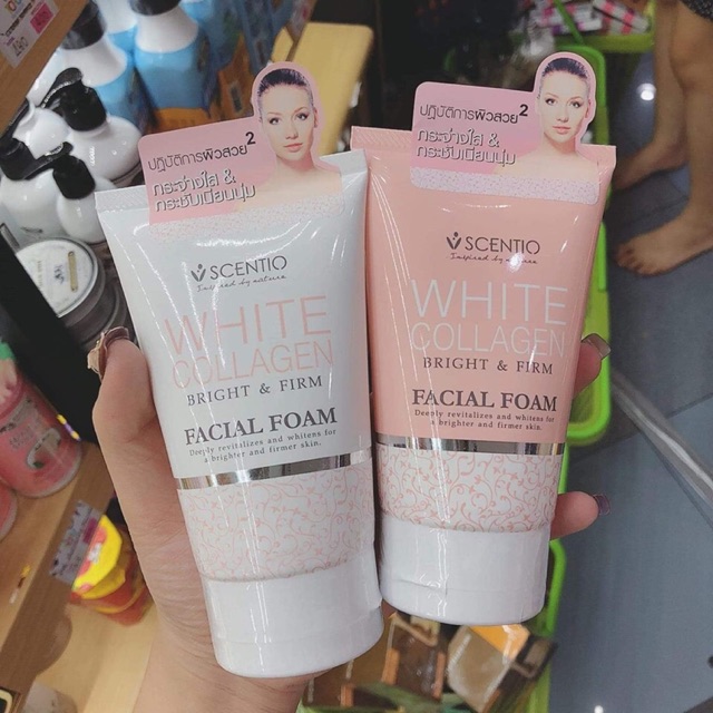 [ NEW ] Sữa rửa mặt sáng da white collagen bright và firm facial foam