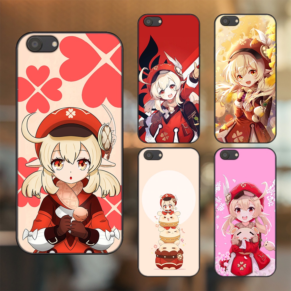 Ốp lưng Oppo A83 viền đen in hình Klee Genshin Impact