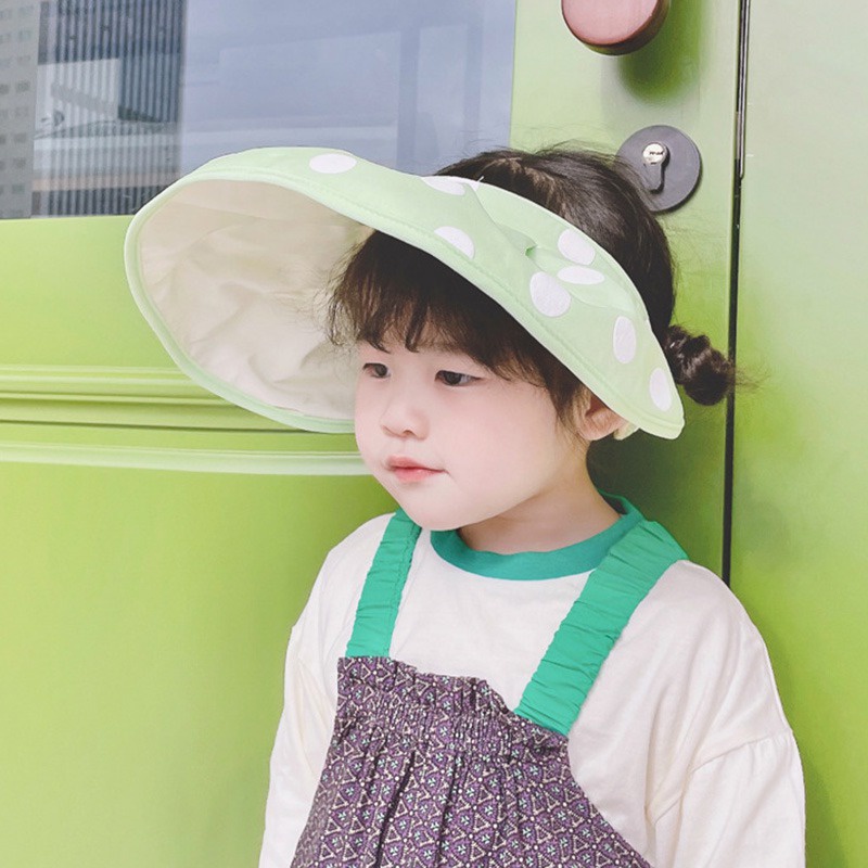 Mũ Che Nắng Vành Rộng Hở Đầu Chống Tia Cực Tím Phong Cách Phương Tây Thời Trang Mùa Hè Cho Bé