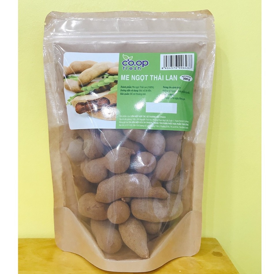 100% NHẬP KHẨU, 300g Me Thái Ngọt loại 1, Thảo Nguyên Phát TNP Me Ngọt Thái Lan Co.op, Me Thái Tươi Hàng Công Ty