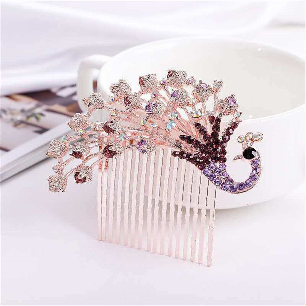 Lược cài tóc hình bướm / chim công sang trọng cho cô dâu