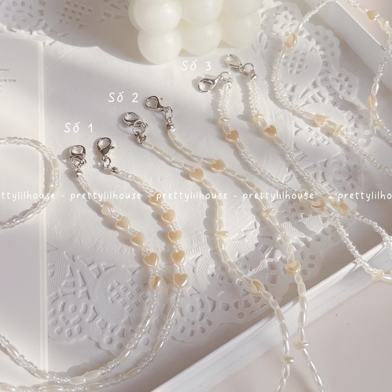 Mask strap/ dây đeo khẩu trang tim bẹt