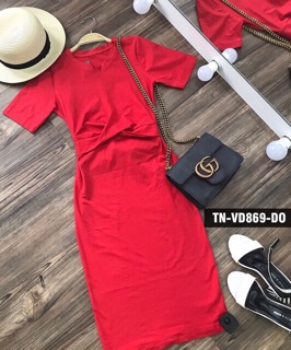 Boddy xoắn eo - boddy xẻ tà - đầm boddy thun ngân