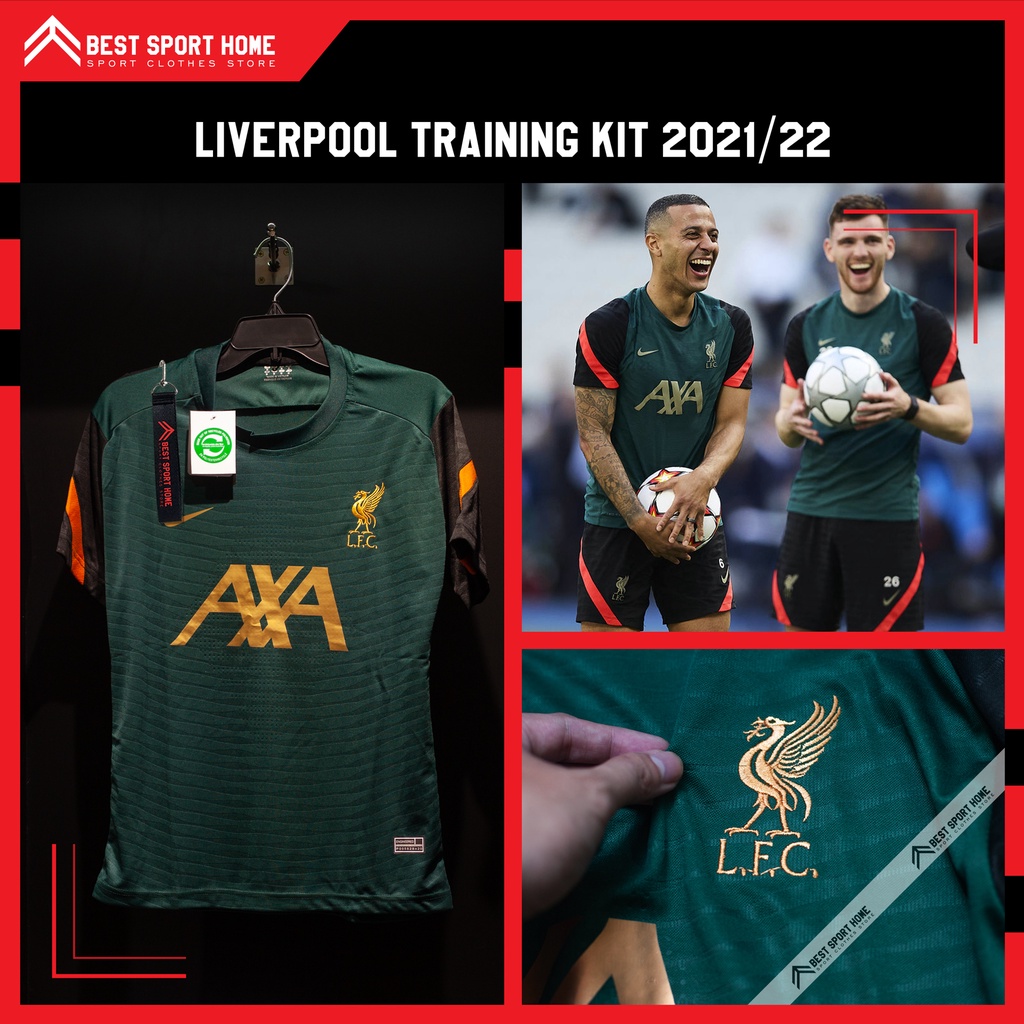 Set quần áo bóng đá Liverpool Training 2022/23 - Bộ quần áo Liverpool tập luyện - In ấn tên số theo yêu cầu