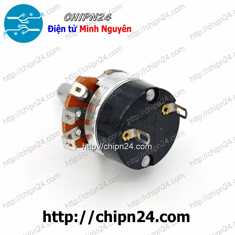 [1 CÁI] (F48) Volume WH138 50K 503 (Chiết áp công tắc, Biến trở máy nước nóng, đường kính 24MM)