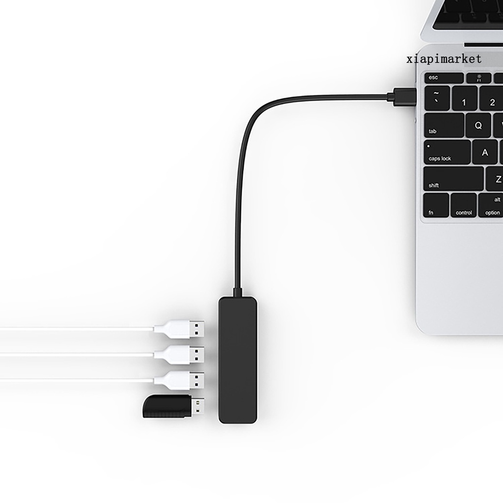 LOP_Docking Station Quick Transmission Plug and Play Ultra-thin 4 in 1 USB2.0 Splitter Cable Hub for Computer