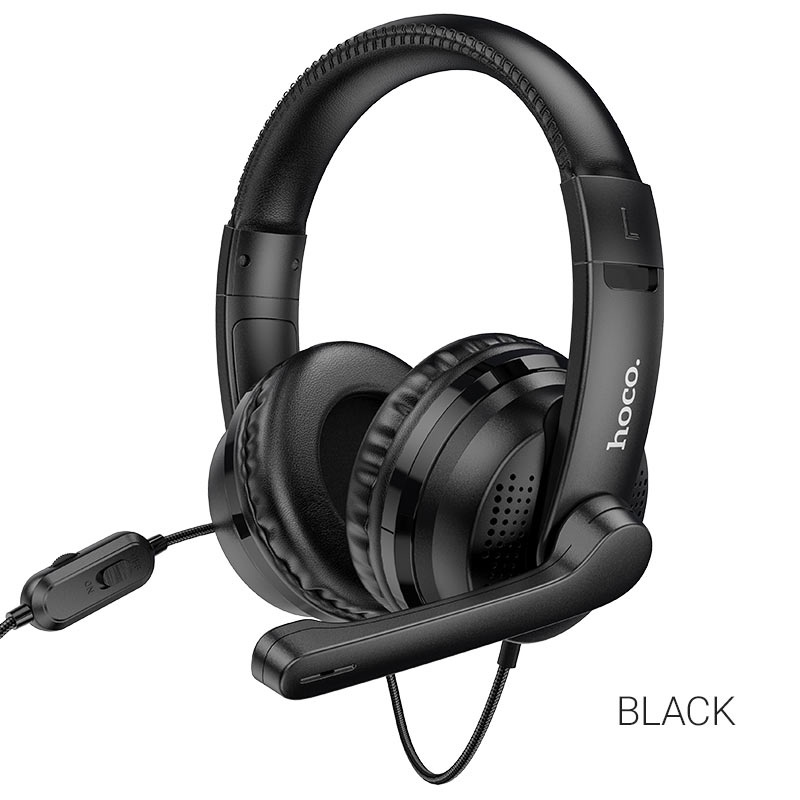 Tai nghe chụp tai có mic game hoco W103 điều chỉnh âm lượng chơi game pubg liên quân trên PC