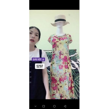 đầm voan hoa cổ điển. S297