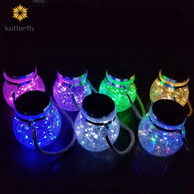 Lọ Thủy Tinh 30 Bóng Có Đèn Led Chạy Bằng Năng Lượng Mặt Trời