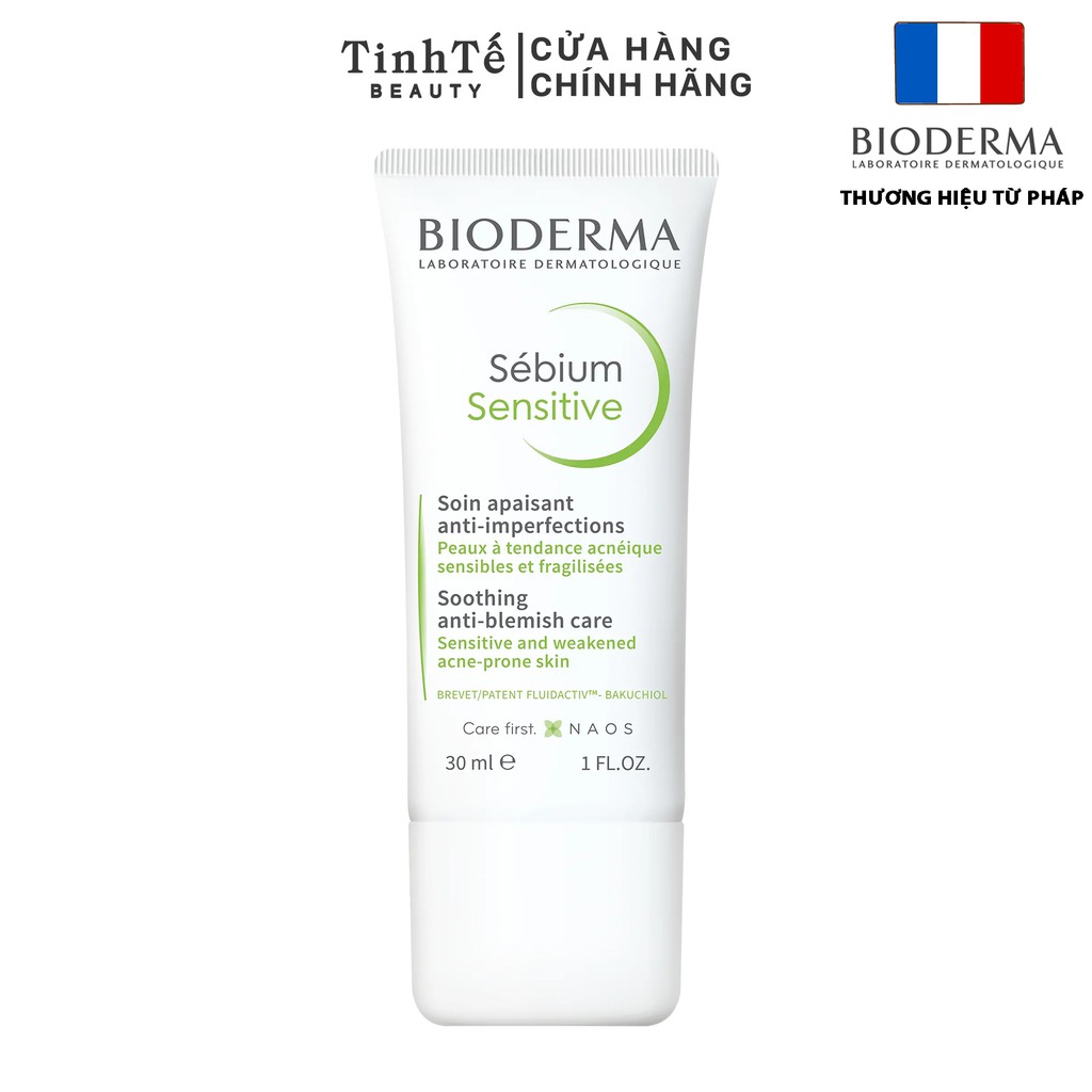 Kem dưỡng giảm mụn viêm nhạy cảm Bioderma Sebium Sensitive - 30 ml