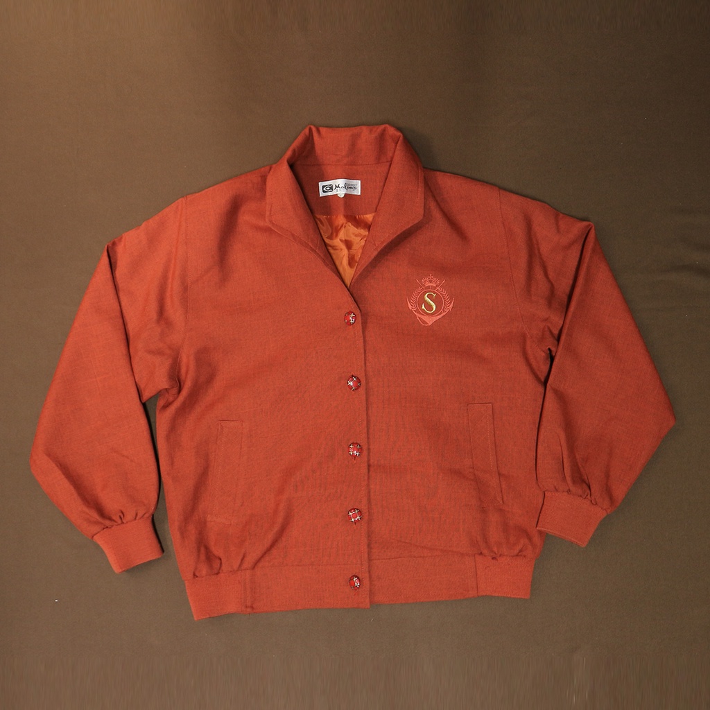 Áo khoác bomber màu nâu gạch