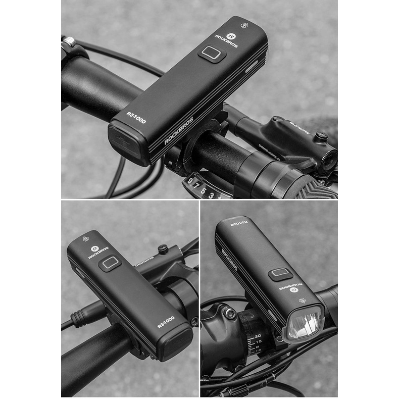 Đèn xe đạp ROCKBROS R3 / RHL /GIYO 1000LM CHÍNH HÃNG siêu sáng
