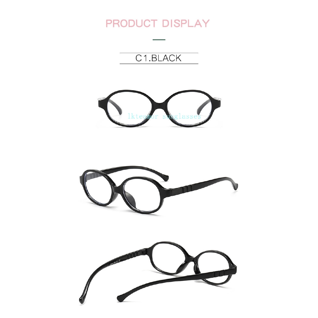 Mắt kính gọng oval chống ánh sáng xanh thời trang dành cho các bé