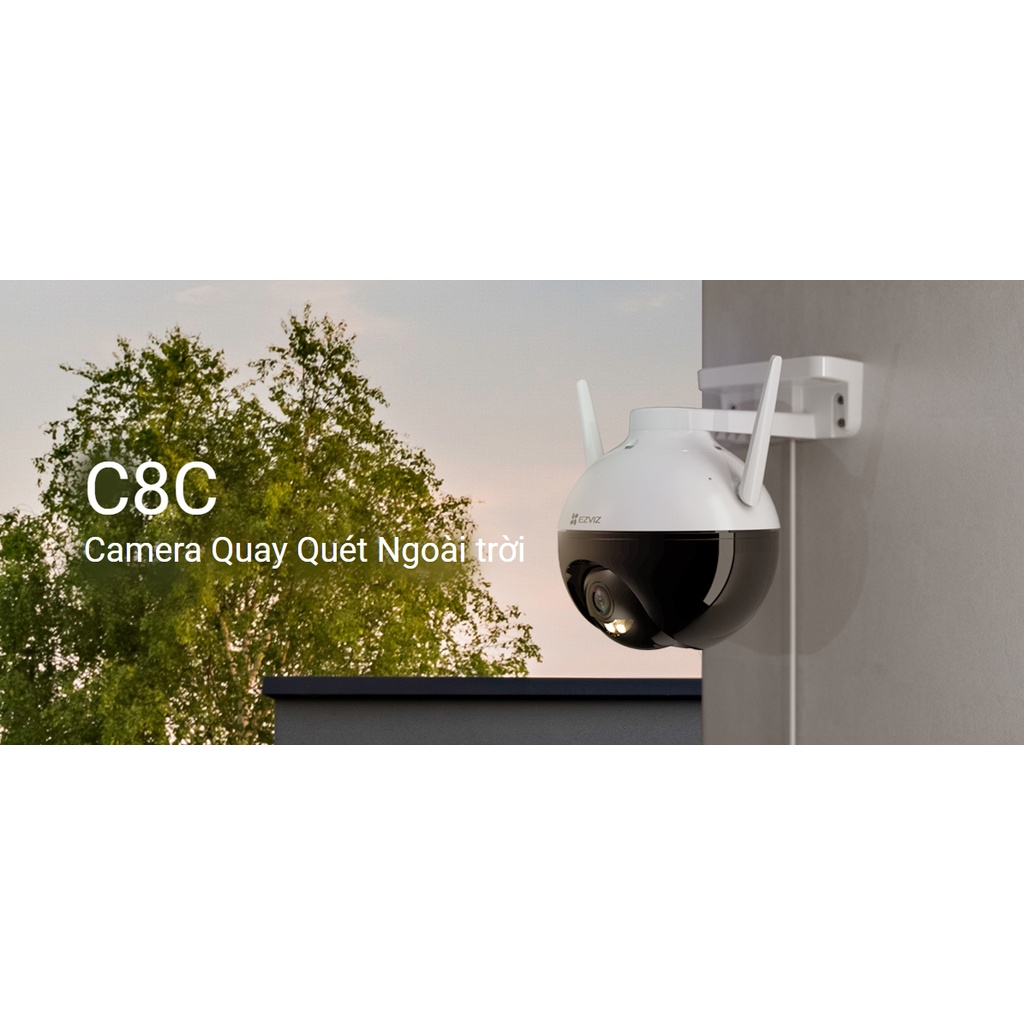 Camera ngoài trời wifi ezviz C8C , C8W , C8PF  Quad HD 2K + Full HD 1080P xoay 360 còi hú báo động bằng AI , có màu đêm