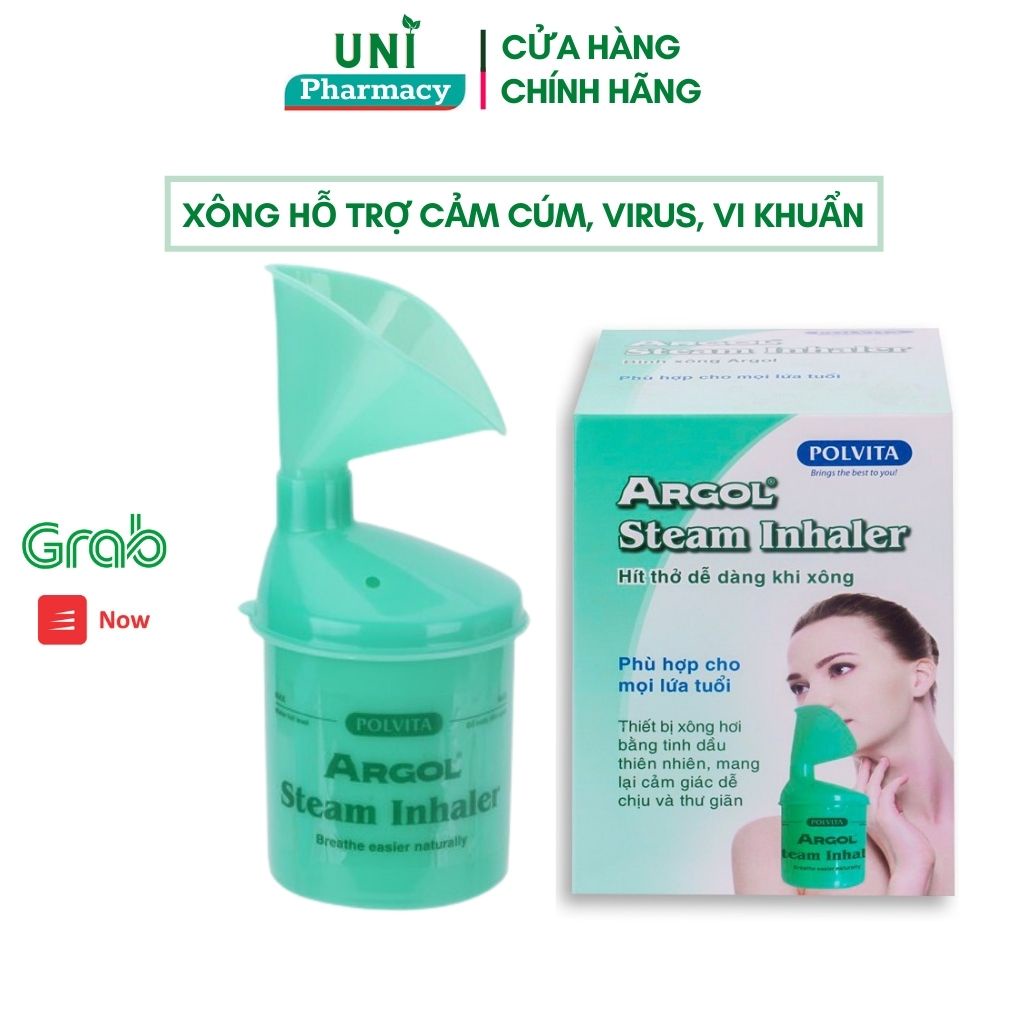 Bình Xông hơi tinh dầu xông mũi họng Argol Steam Inhaler Làm sạch và thông thoáng đường hô hấp Dung Tích 350ml