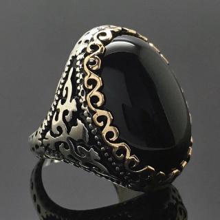 Mới 925 Bạc Dát Đen Nhẫn Đính Đá Zircon