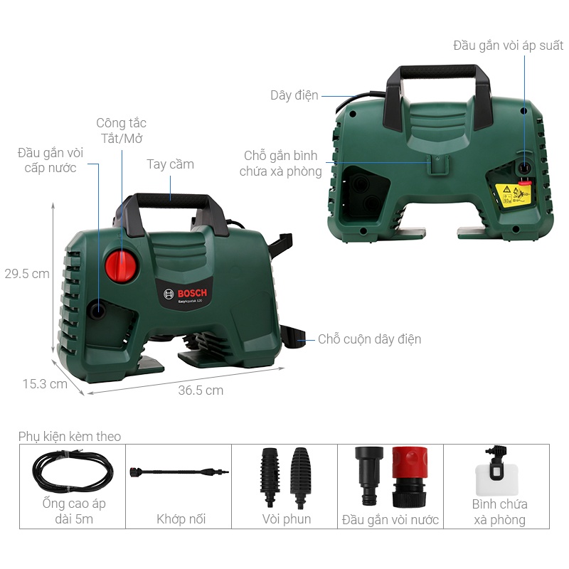 Máy phun xịt cao áp Bosch Easy Aquatak 120 1500W