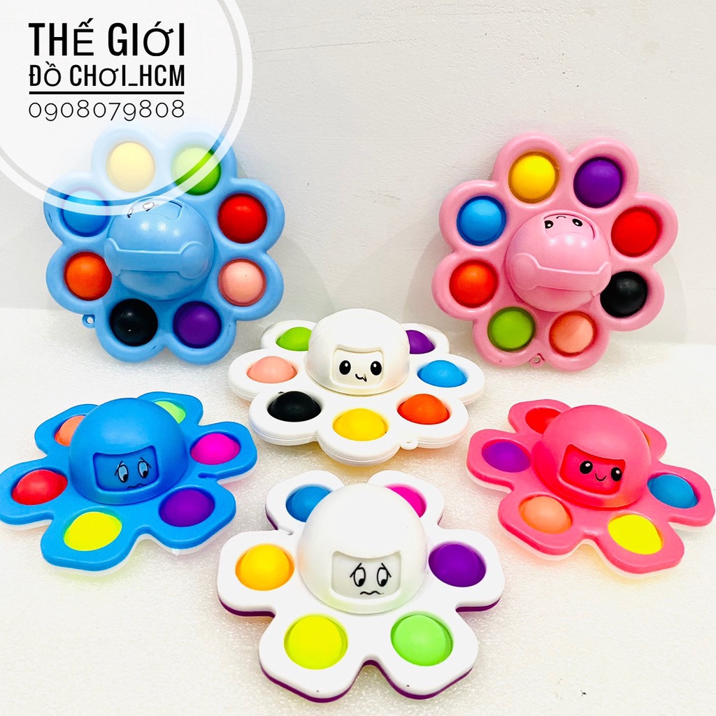 [SIÊU HOT-POP IT ] Đồ chơi con quay spinner bạch tuột cảm xúc,  bóp bong bóng giúp xả stress, giảm căng thẳng