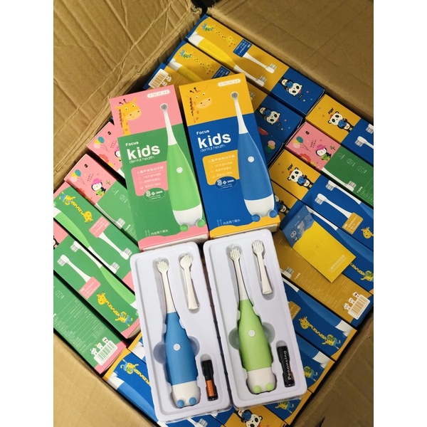Bàn Chải Điện Cho Bé Focus Kids, máy đánh răng tự động cho bé,sạch răng tiện lợi chống nước