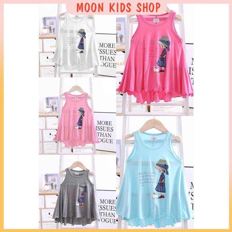Váy bé gái , đầm bé gái mặc hè chất cotton size đại đến 50kg - VÁY BABYDOLL cô gái