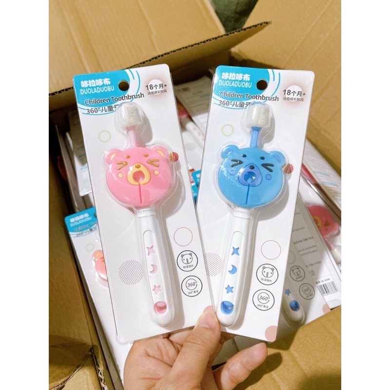 BÀN CHẢI ĐÁNH RĂNG XOAY 360 ĐỘ SIÊU MỀM VÀ AN TOÀN CHO BÉ - Sumishop2019